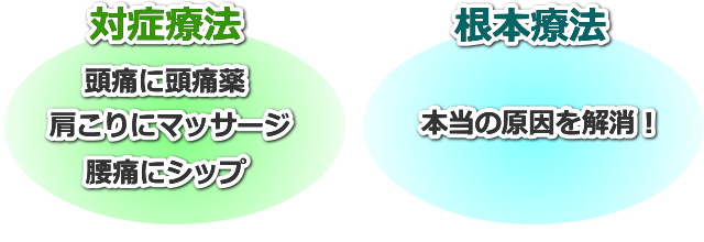 対症療法と根本療法